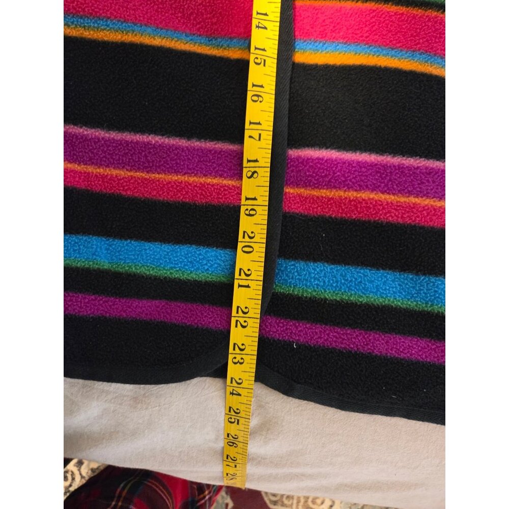Talbots Womens Fleece Jacket Striped Button-Front Multicolor Classic Cozy - Picture 6 of 7